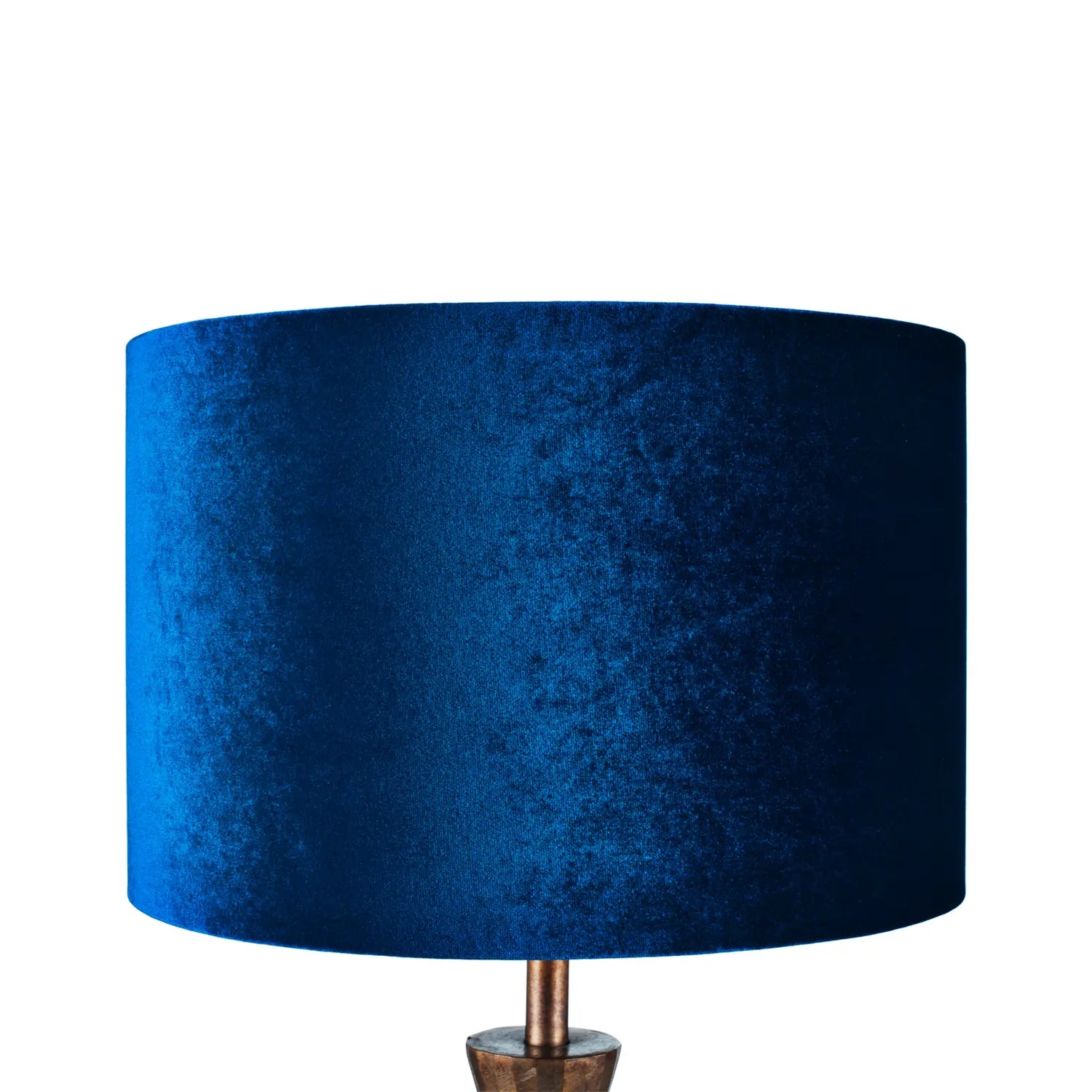 Sapphire Blue Velvet Drum Lampshade 35cm/14in – Click Style