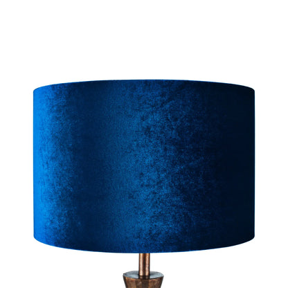 Sapphire Blue Velvet Drum Lampshade 35cm/14in – Click Style