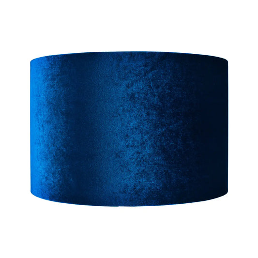 Sapphire Blue Velvet Drum Lampshade 40cm/16in – Click Style