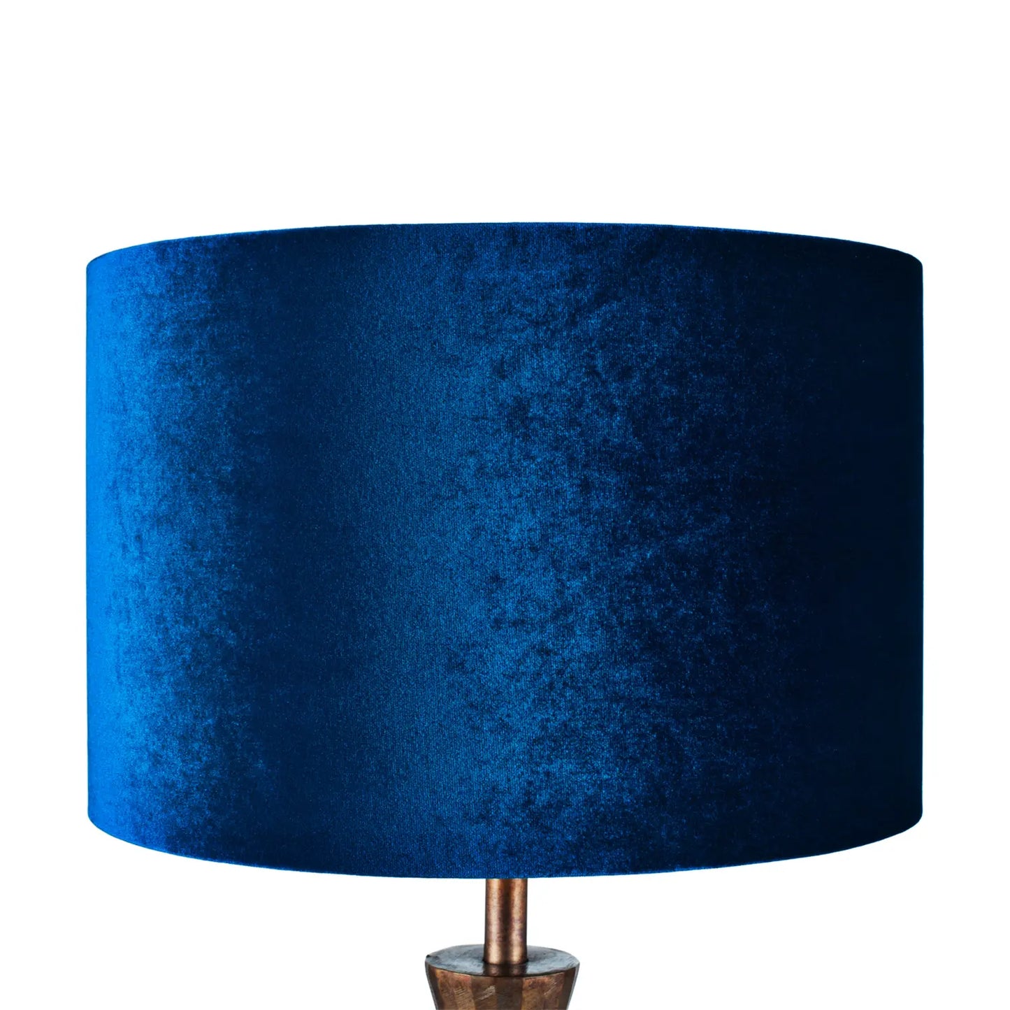 Sapphire Blue Velvet Drum Lampshade 40cm/16in – Click Style