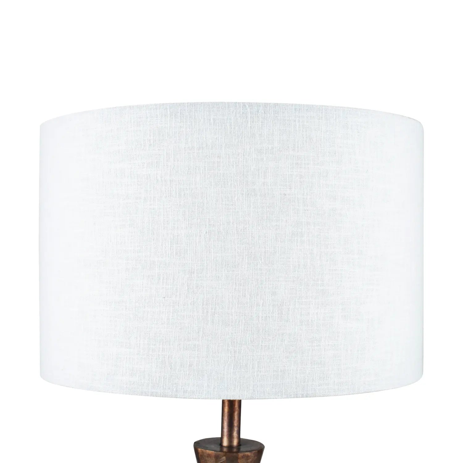 White Linen Self Lined Drum Lampshade 30cm/12in – Click Style