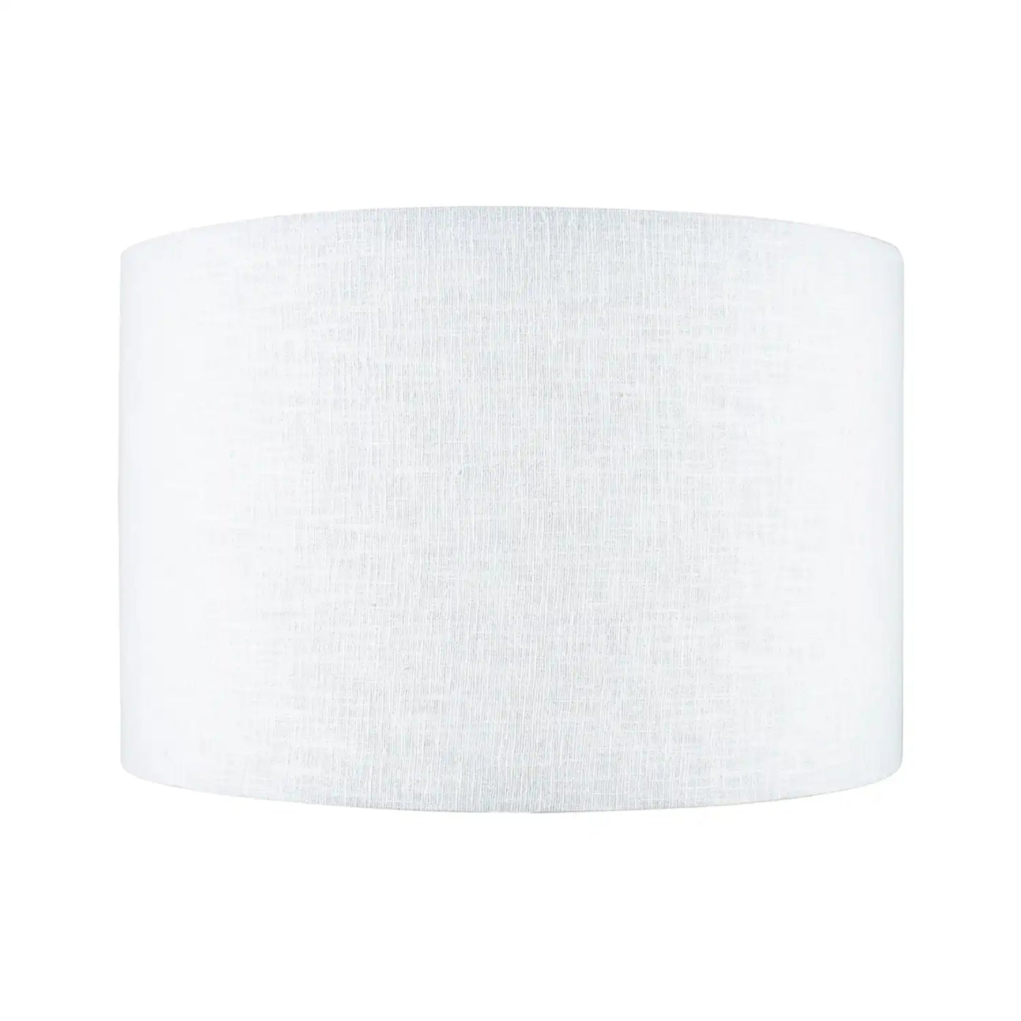 White Linen Self Lined Drum Lampshade 30cm/12in – Click Style