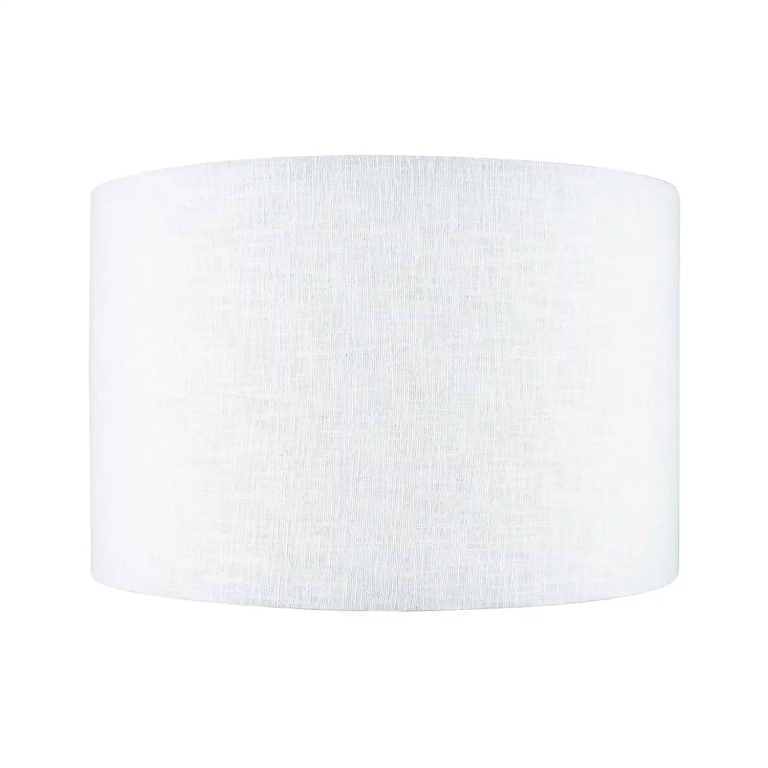 White Linen Self Lined Drum Lampshade 30cm/12in – Click Style