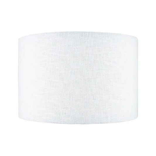 White Linen Self Lined Drum Lampshade 30cm/12in – Click Style