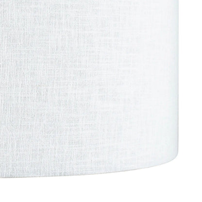 White Linen Self Lined Drum Lampshade 30cm/12in – Click Style