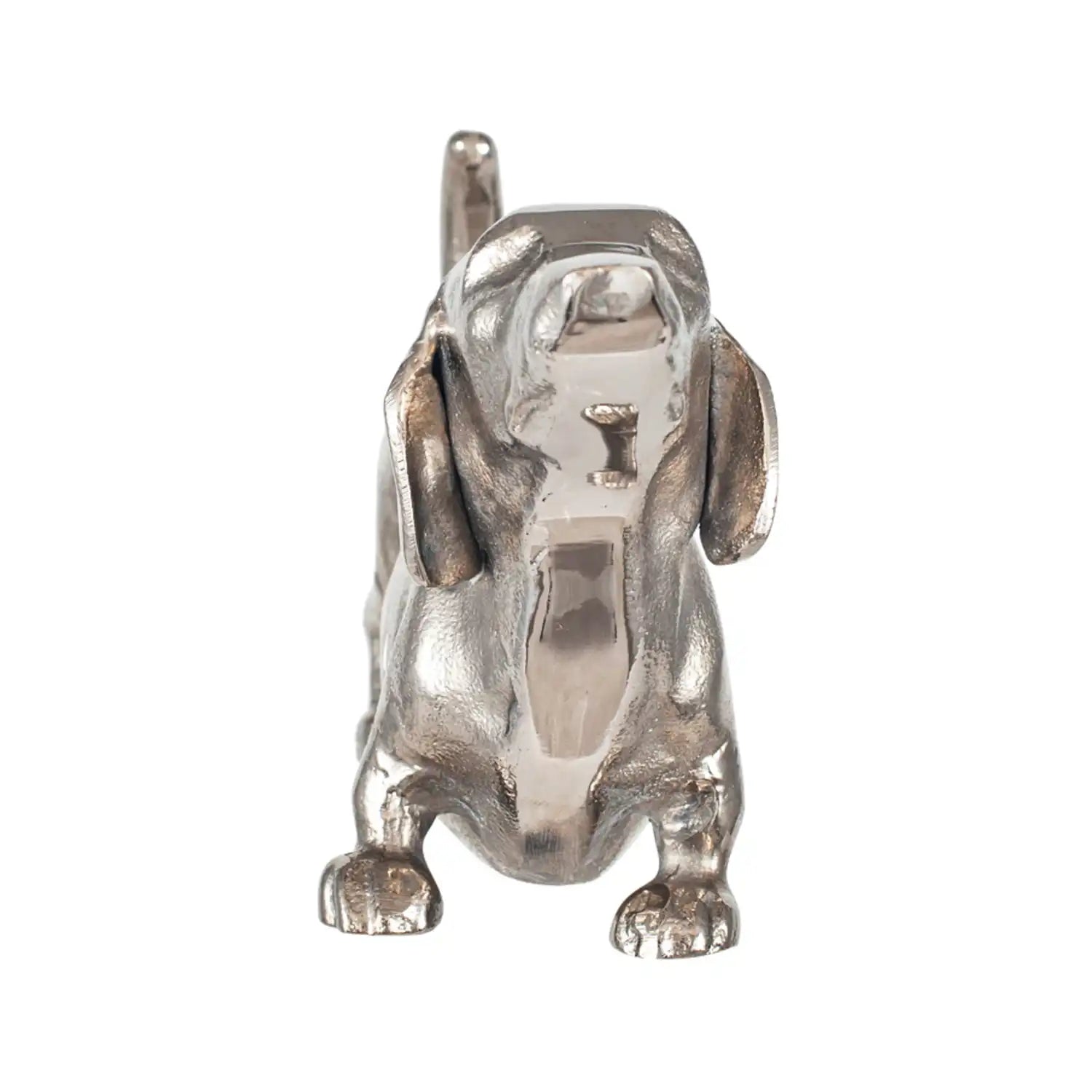 Silver Sausage Dog Bookends – Click Style