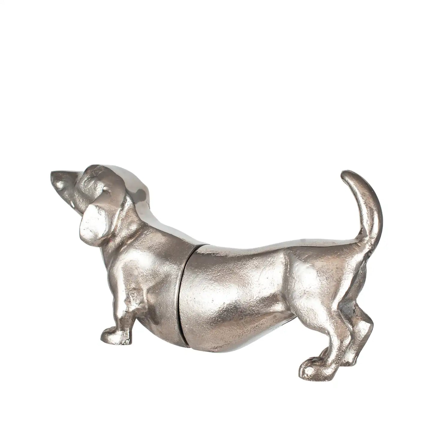 Silver Sausage Dog Bookends – Click Style