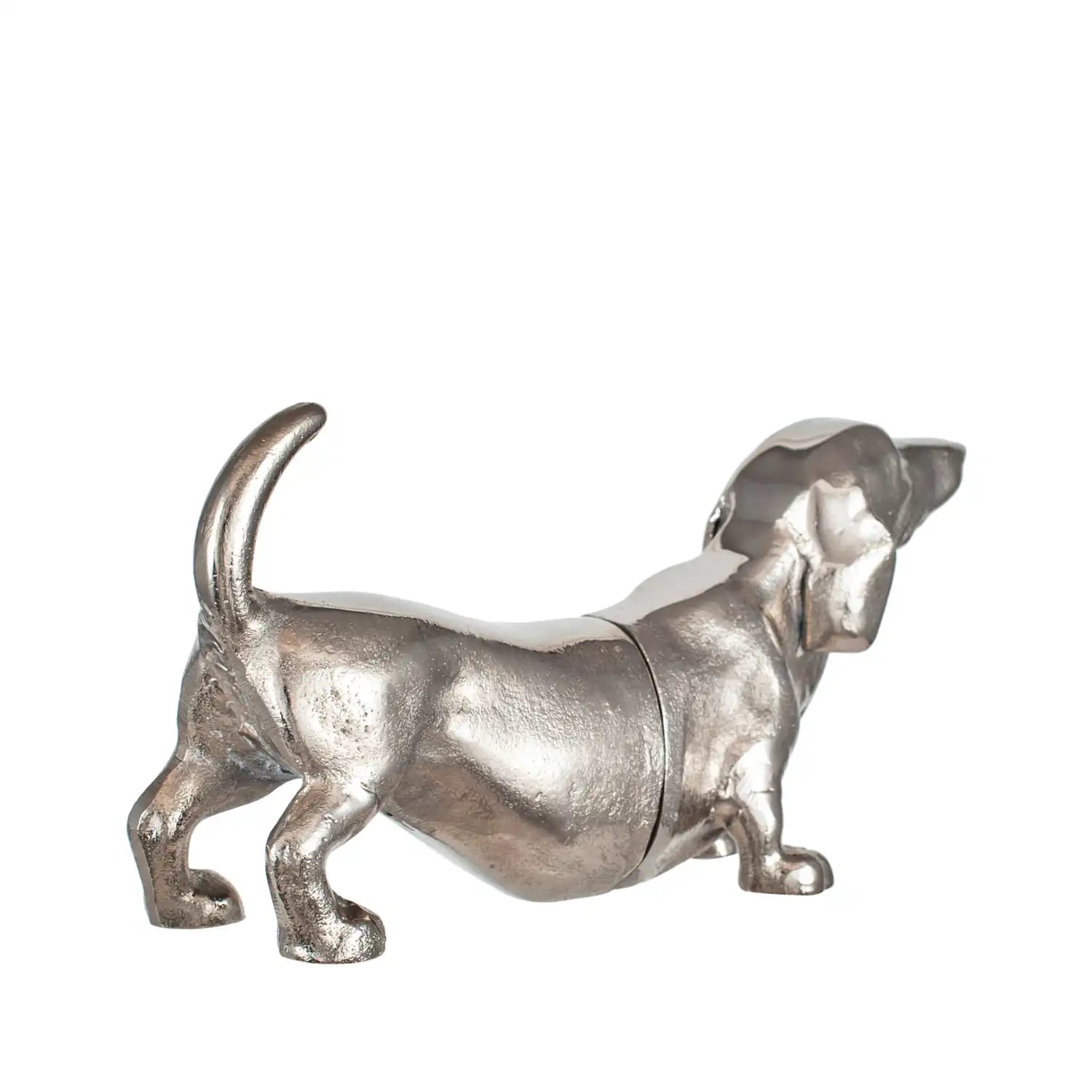 Silver Sausage Dog Bookends – Click Style