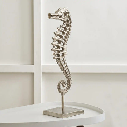 Silver Seahorse Ornament 47x14x13cm – Click Style