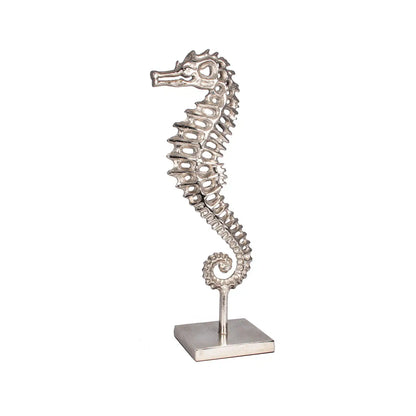 Silver Seahorse Ornament 47x14x13cm – Click Style