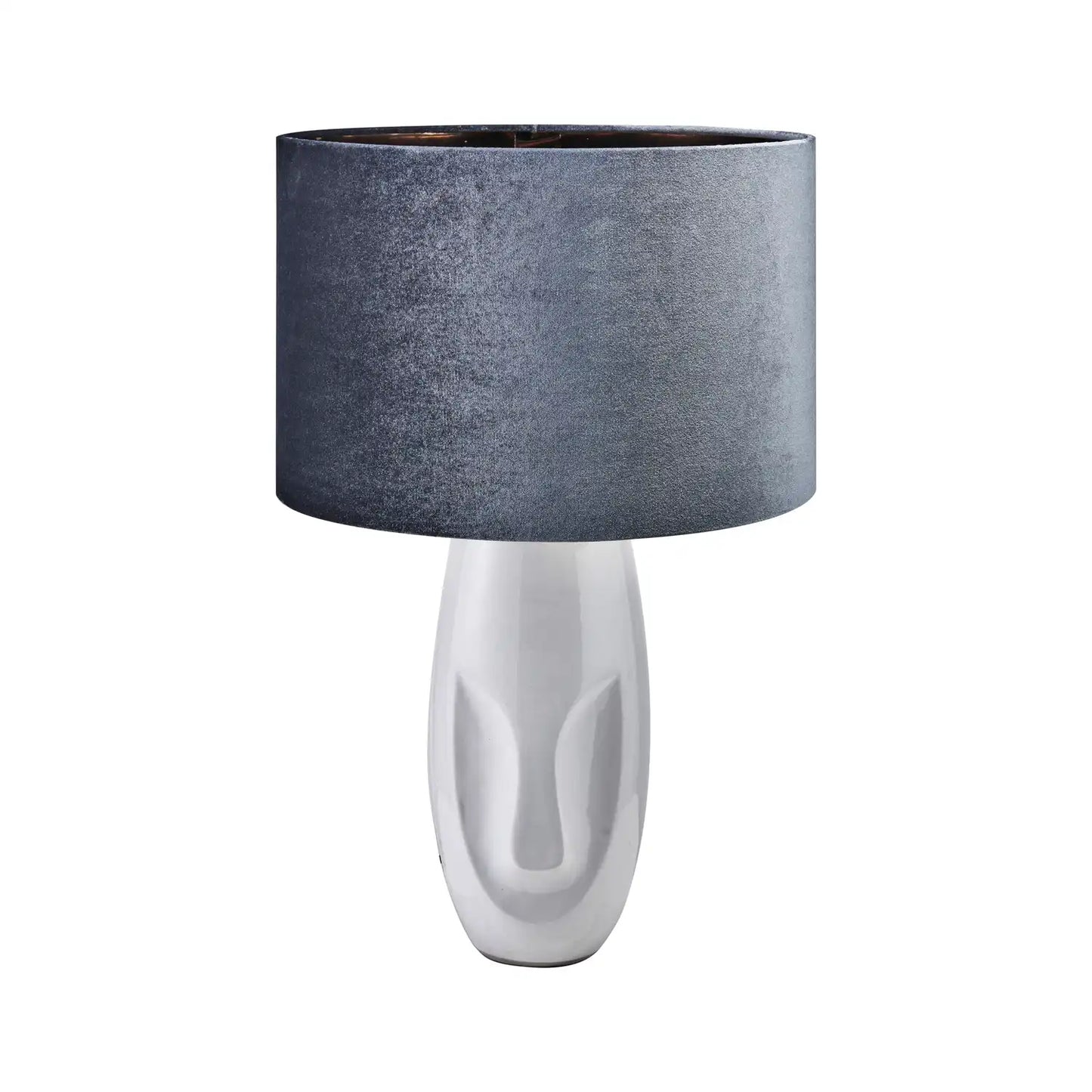 Slate Grey Velvet Drum Lampshade 35cm/14in – Click Style