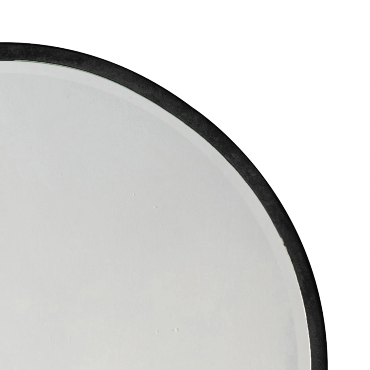 Small Minimalistic Round Black Wall Mirror 60x2cm – Click Style