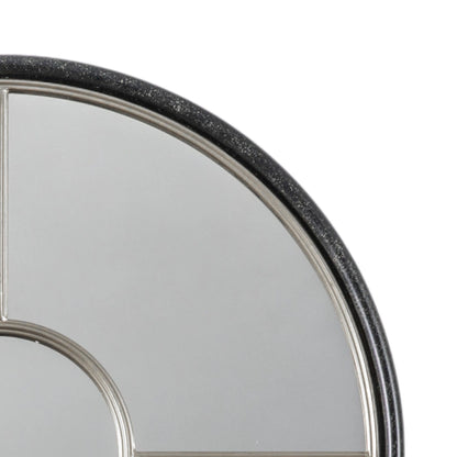 Small Round Silver Window Wall Mirror 60x3cm – Click Style