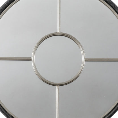 Small Round Silver Window Wall Mirror 60x3cm – Click Style