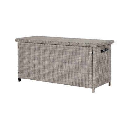 Small Slate Grey Rattan Effect Garden Cushion Storage Box – Click Style