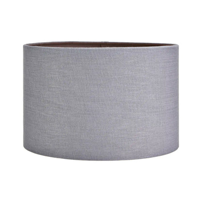 Steel Grey Linen Self Lined Drum Lampshade 30cm/12in – Click Style