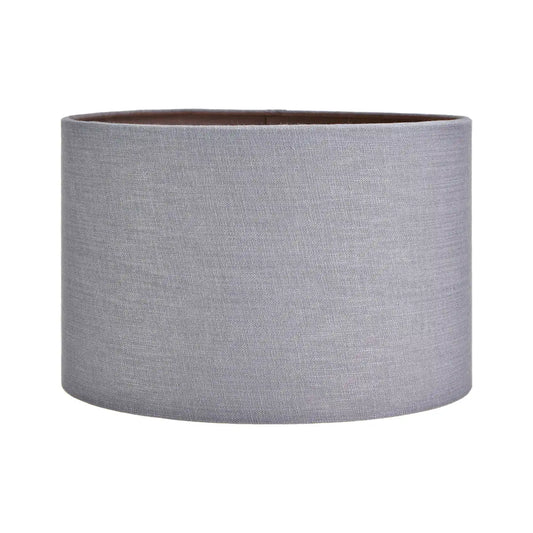 Steel Grey Linen Self Lined Drum Lampshade 30cm/12in – Click Style