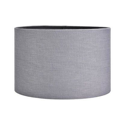 Steel Grey Linen Self Lined Drum Lampshade 30cm/12in – Click Style