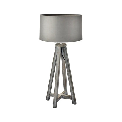 Steel Grey Polycotton Drum Lampshade 30cm/12in – Click Style