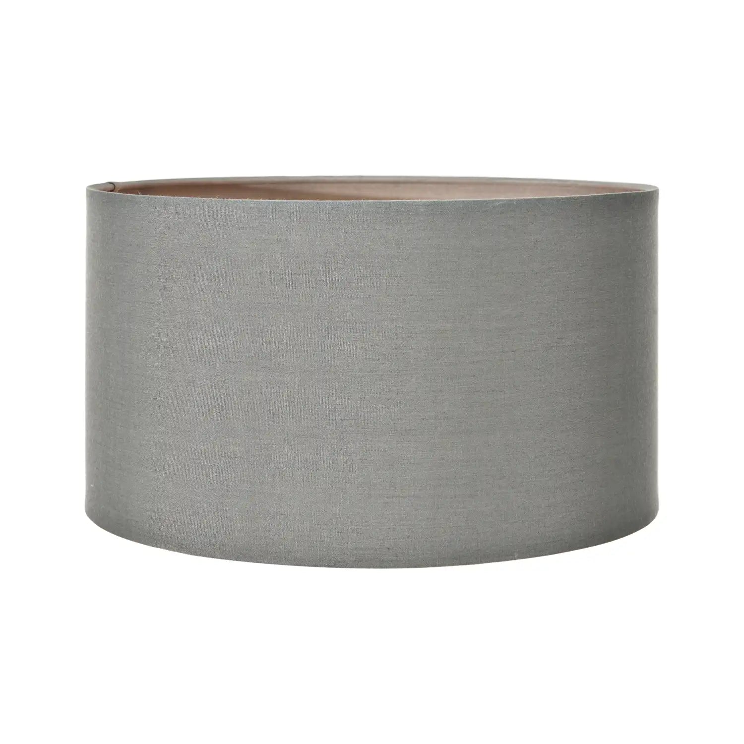 Steel Grey Polycotton Drum Lampshade 30cm/12in – Click Style