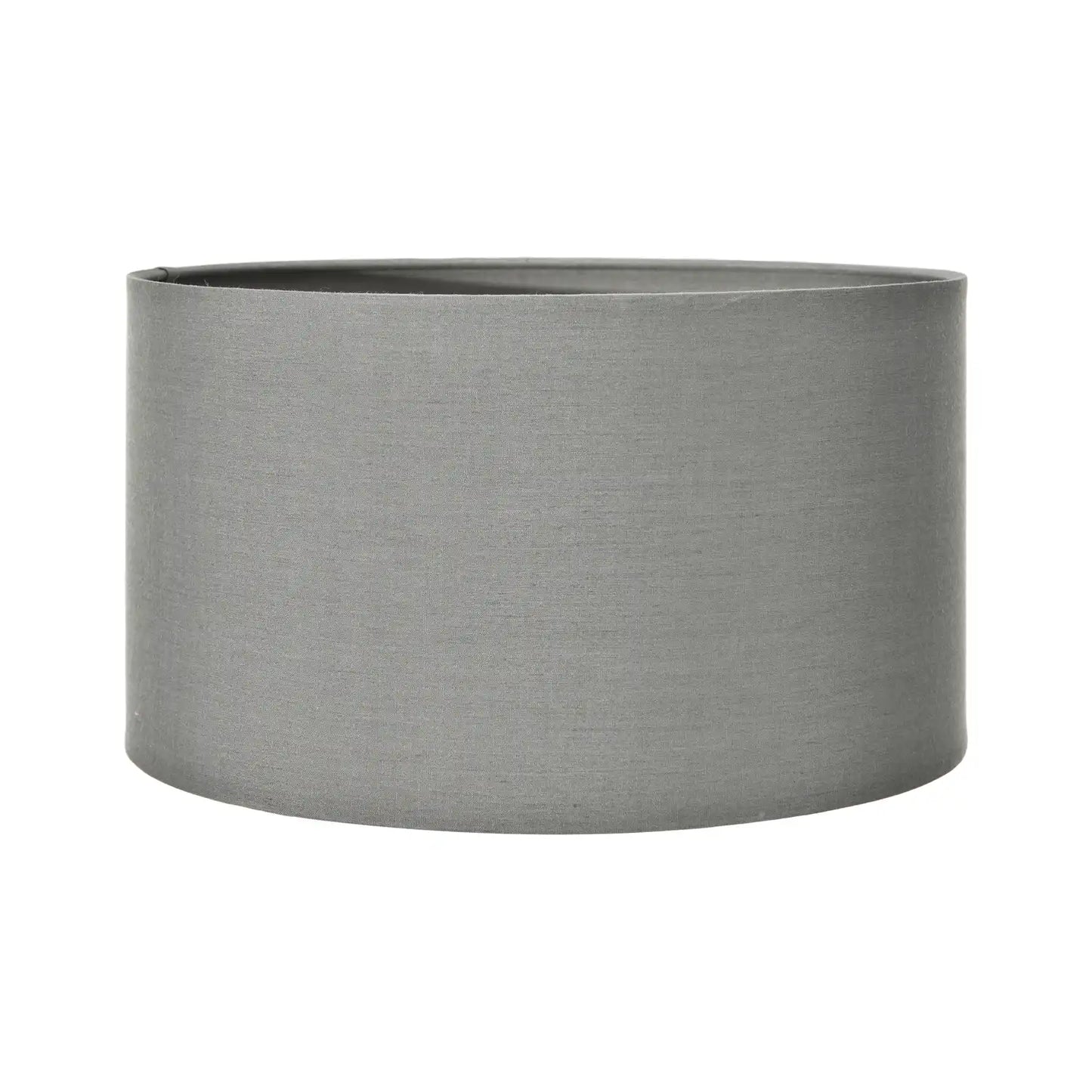 Steel Grey Polycotton Drum Lampshade 30cm/12in – Click Style