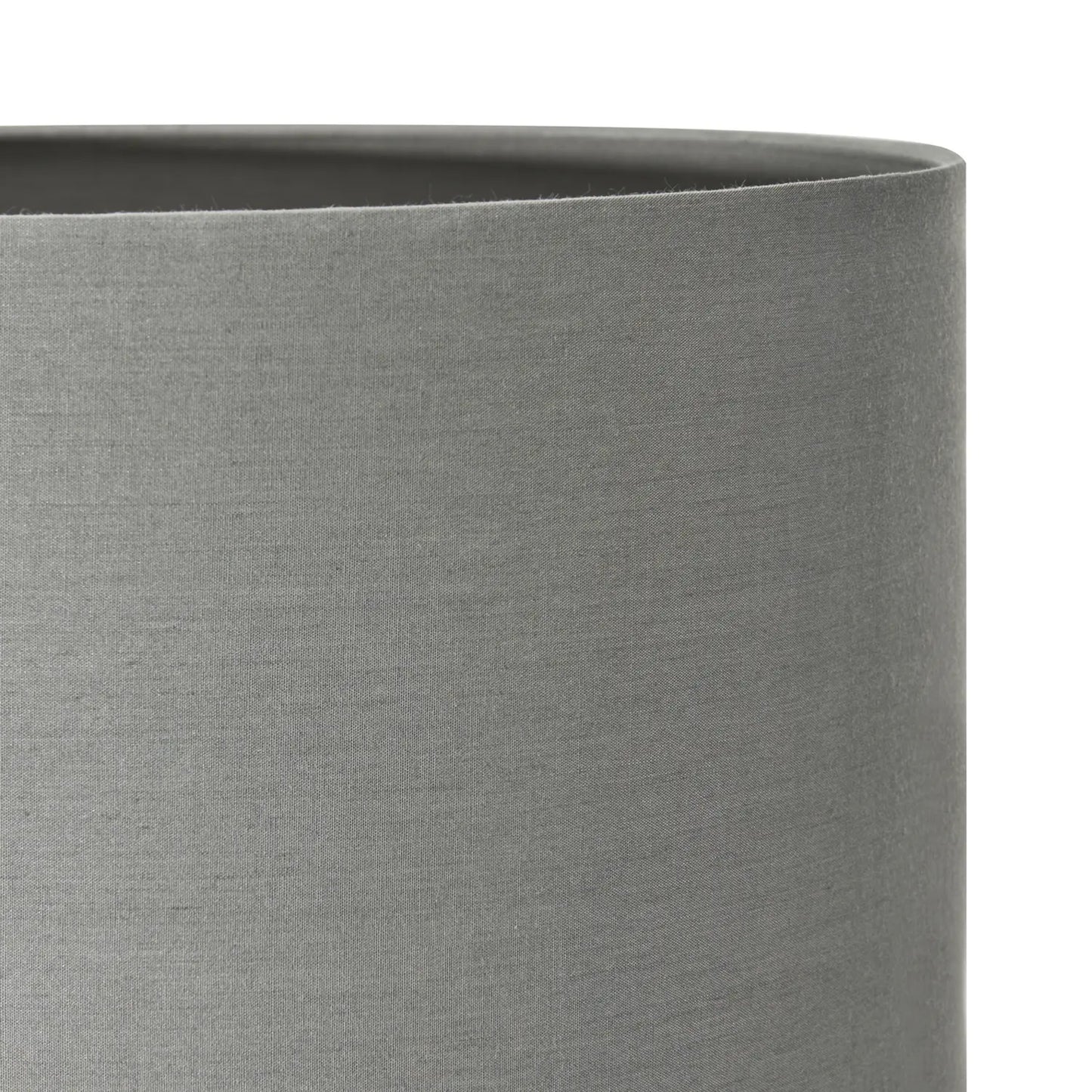 Steel Grey Polycotton Drum Lampshade 30cm/12in – Click Style