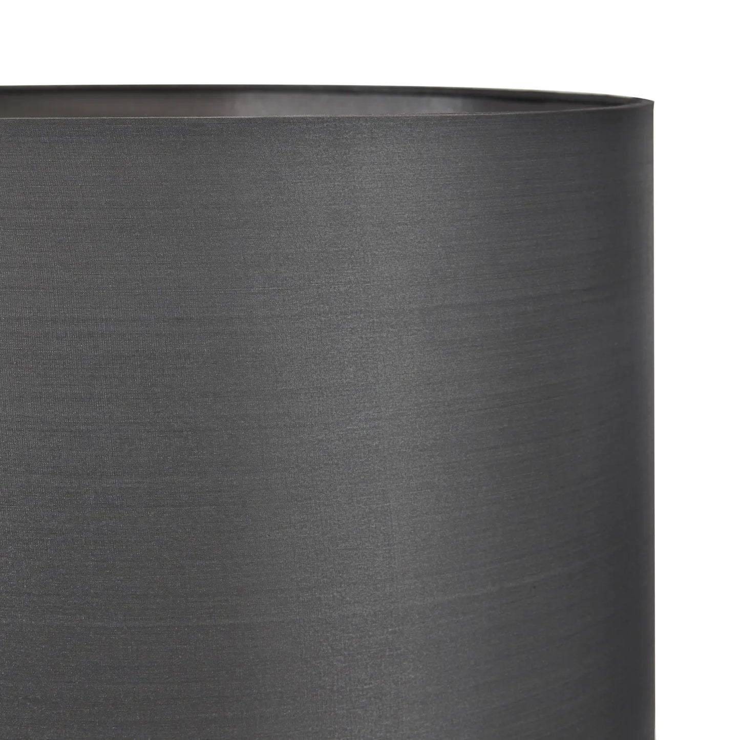 Steel Grey Silk Self Lined Drum Lampshade 35cm/14in – Click Style