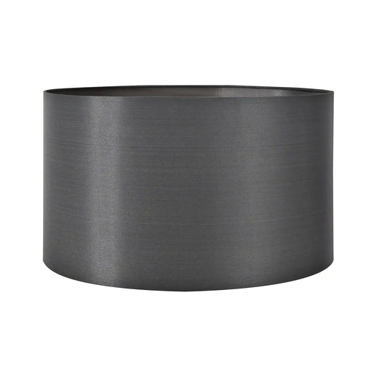 Steel Grey Silk Self Lined Drum Lampshade 40cm/16in – Click Style