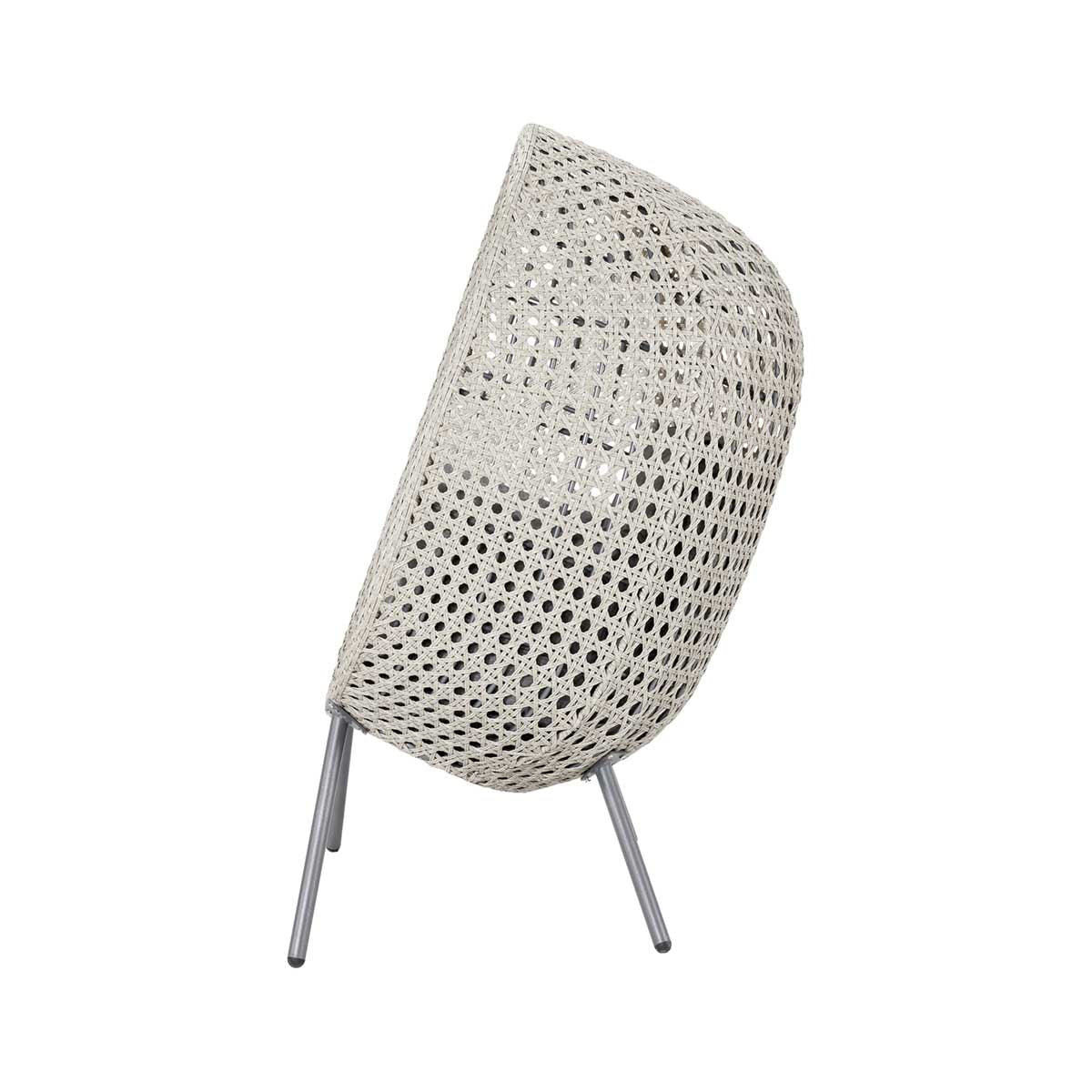 Stone Grey Rattan Effect Garden Egg Chair – Click Style