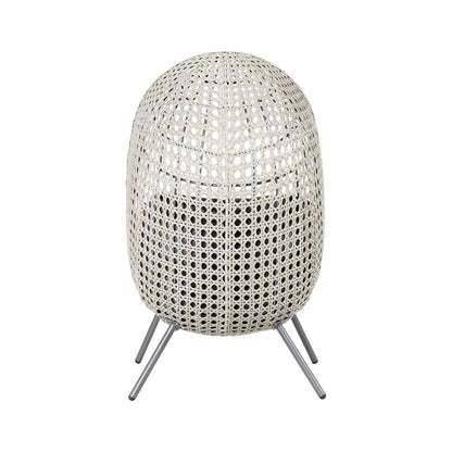 Stone Grey Rattan Effect Garden Egg Chair – Click Style