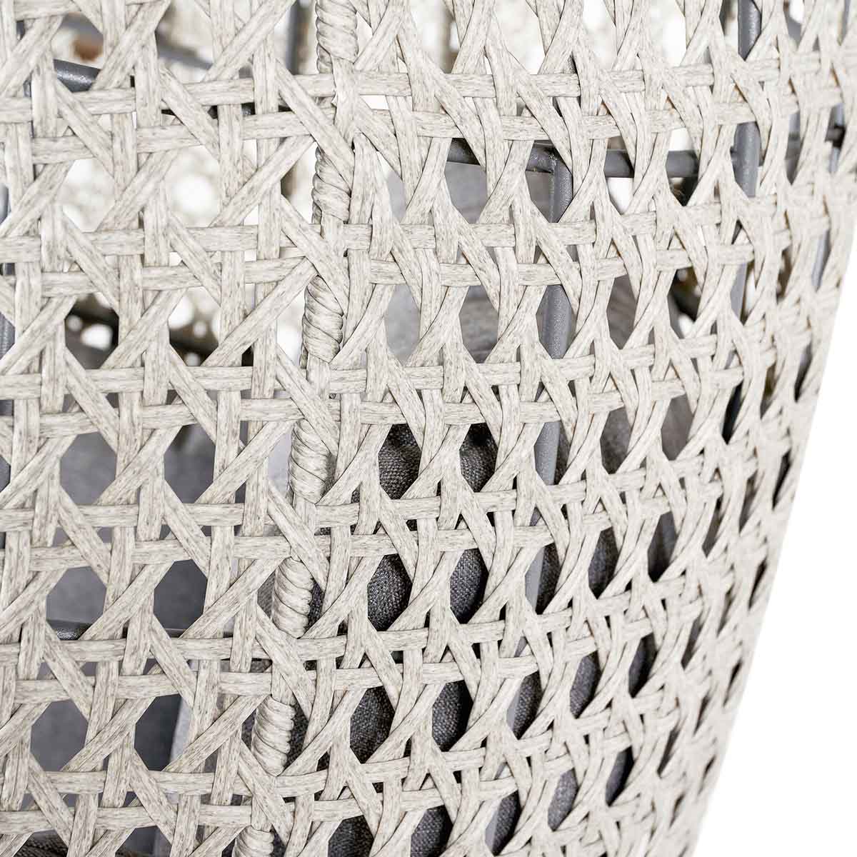 Stone Grey Rattan Effect Garden Egg Chair – Click Style