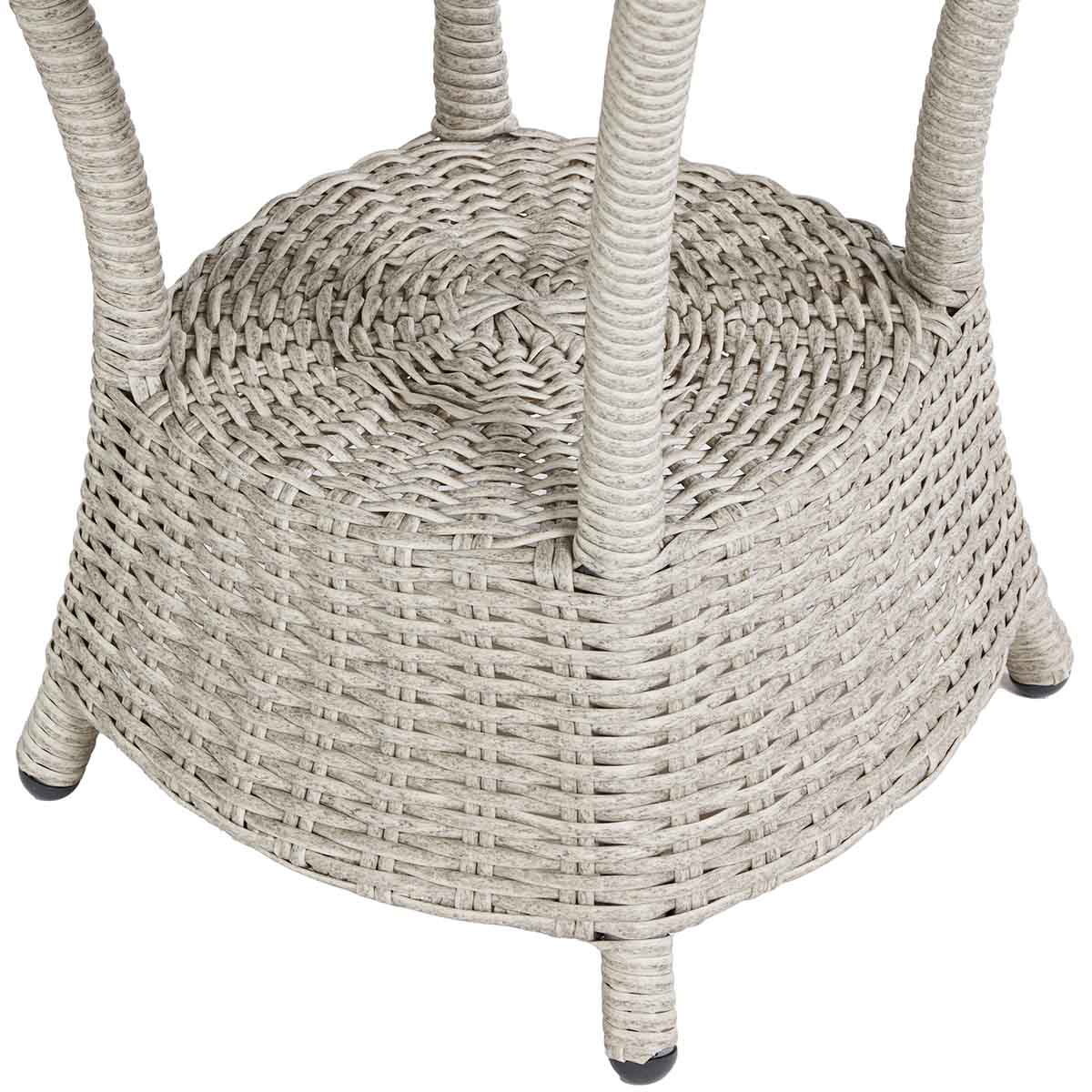 Sumatra Grey Rattan Effect Bistro Set with Ceramic Top Table – Click Style