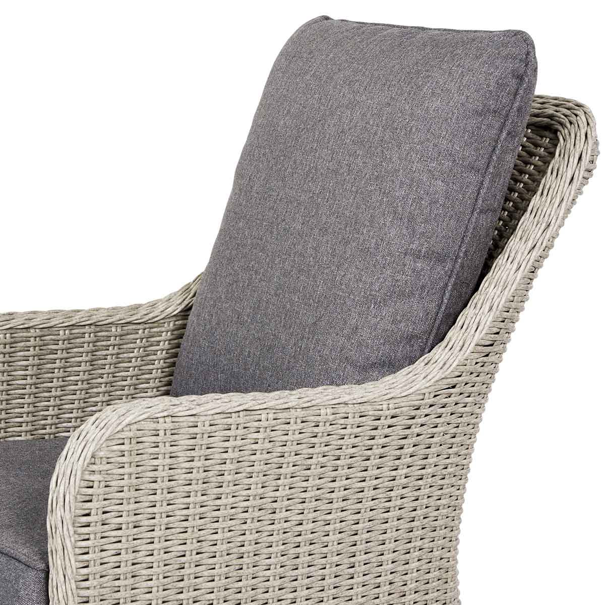 Sumatra Grey Rattan Effect Bistro Set with Ceramic Top Table – Click Style