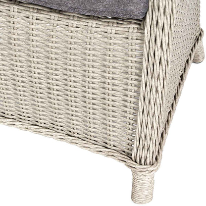 Sumatra Grey Rattan Effect Bistro Set with Ceramic Top Table – Click Style