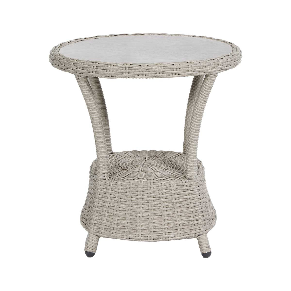 Sumatra Grey Rattan Effect Bistro Set with Ceramic Top Table – Click Style