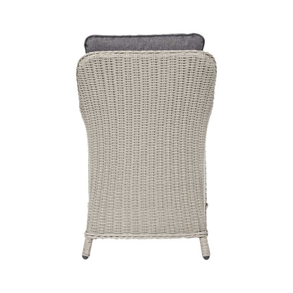 Sumatra Grey Rattan Effect Bistro Set with Ceramic Top Table – Click Style