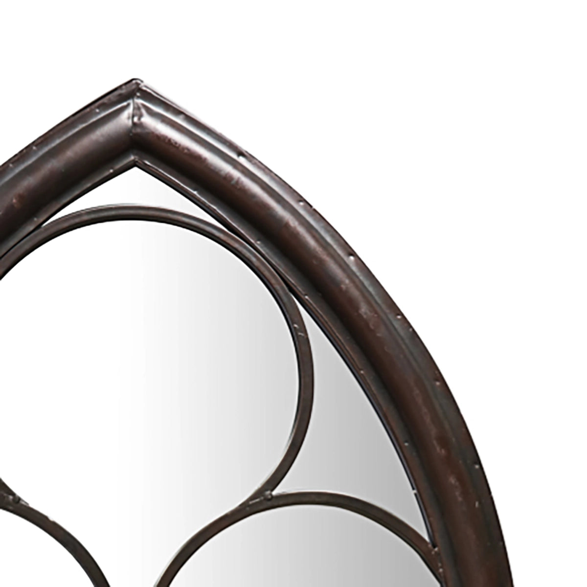 Surrey Large Moorish Black & Brown Metal Garden Window Mirror 112x61x4cm– Click Style
