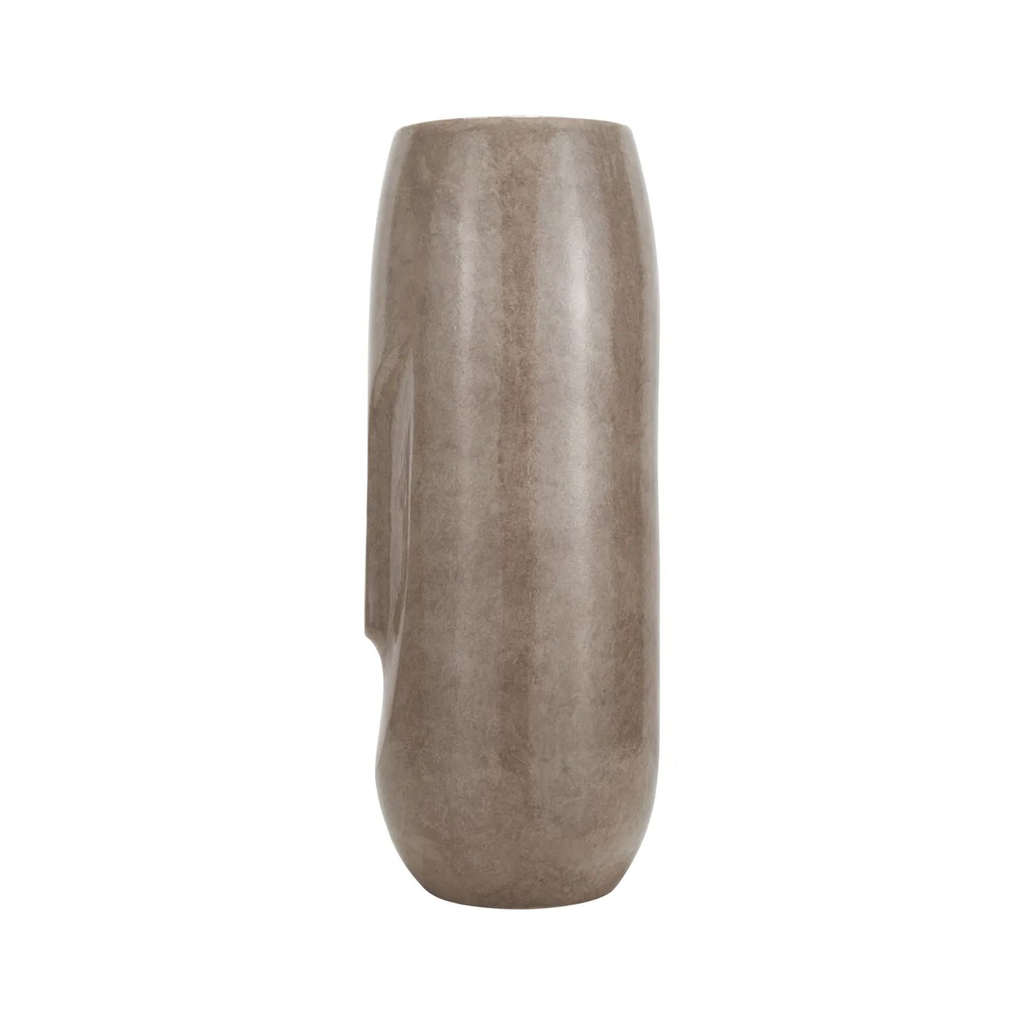 Tall Grey Modernist Abstract Face Ceramic Vase – Click Style