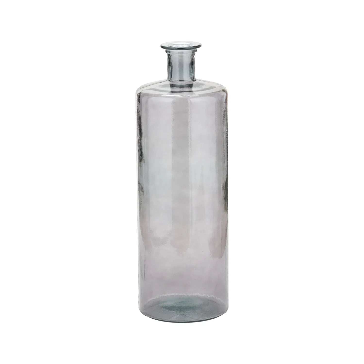 Tall Grey Recycled Glass Bottle Floor Vase – Click Style