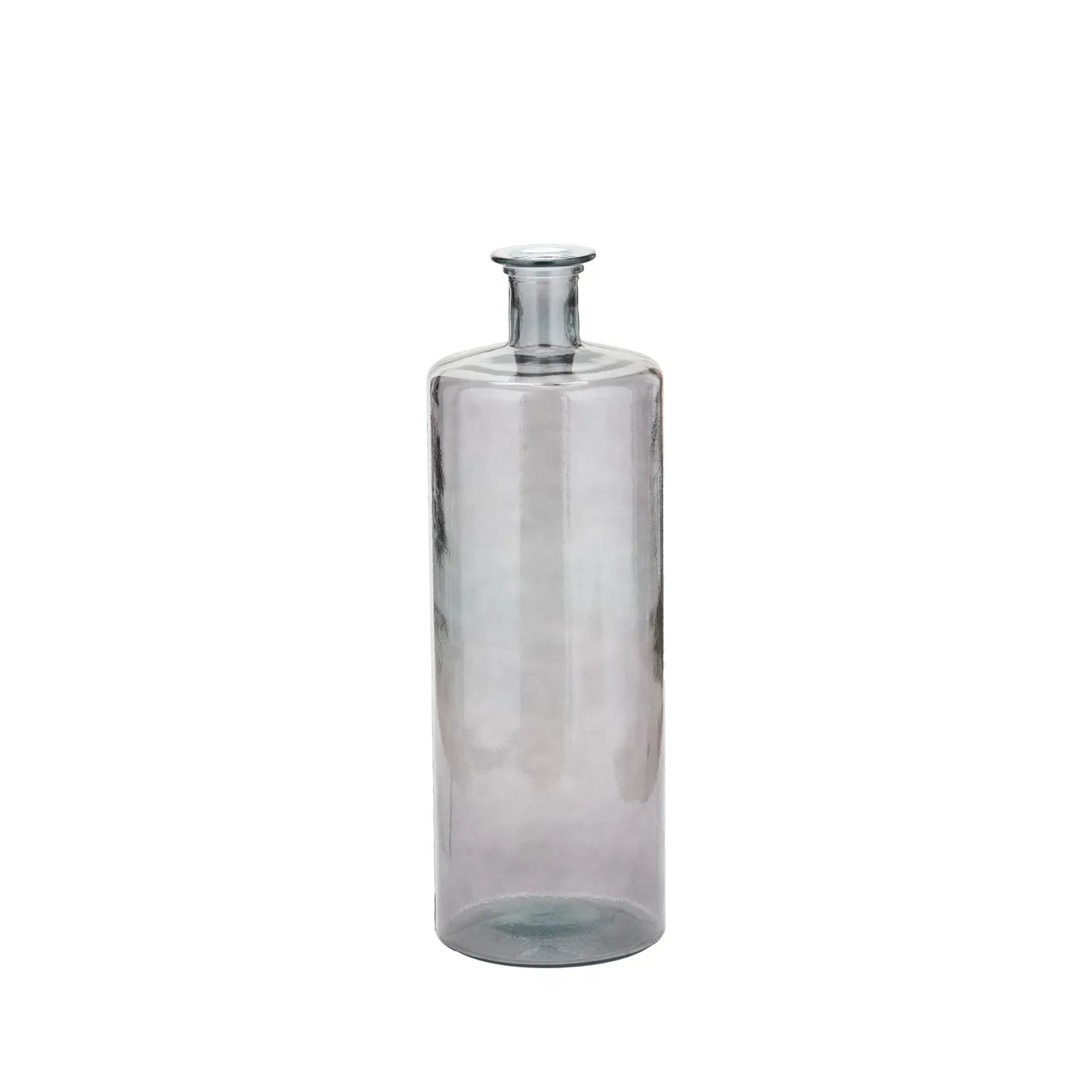 Tall Grey Recycled Glass Bottle Floor Vase – Click Style