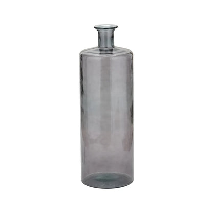 Tall Grey Recycled Glass Bottle Floor Vase – Click Style