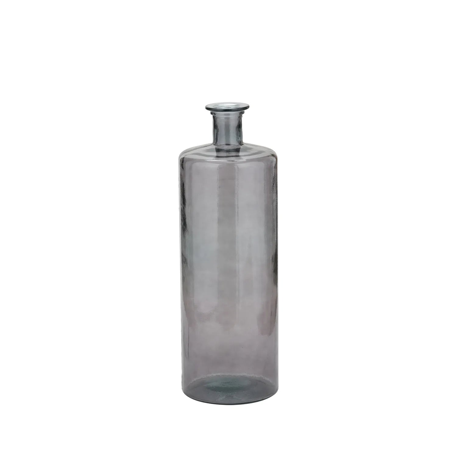 Tall Grey Recycled Glass Bottle Floor Vase – Click Style