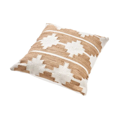 Taupe & White Aztec Inspired Outdoor Scatter Cushion 45x45cm – Click Style