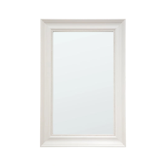 Traditional Rectangular Matt Cream Wall Mirror 90x60x4cm – Click Style