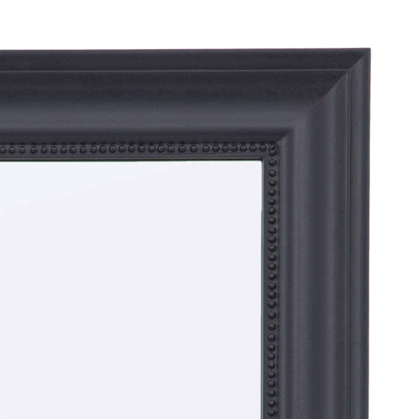 Traditional Rectangular Matt Dark Grey Wall Mirror 90x60x4cm – Click Style