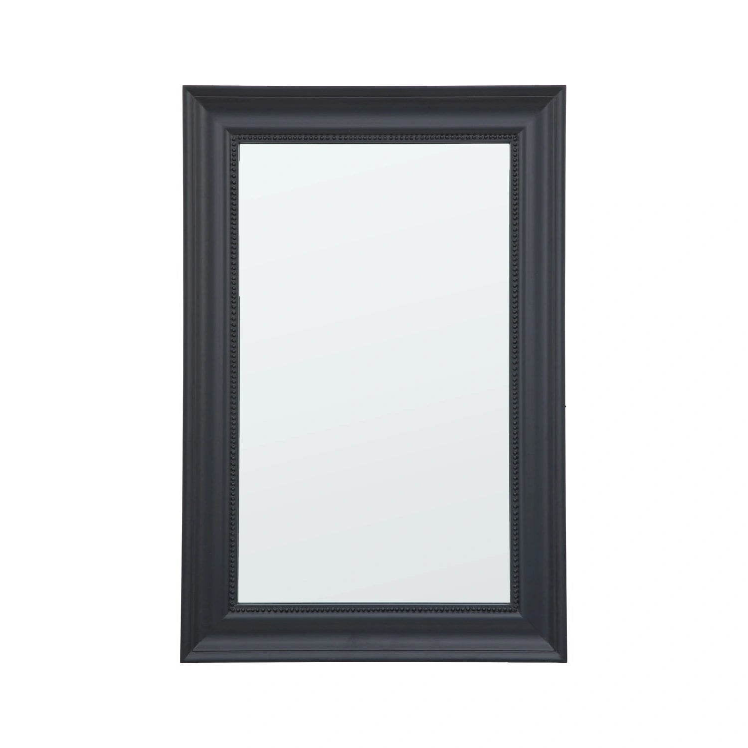 Traditional Rectangular Matt Dark Grey Wall Mirror 90x60x4cm – Click Style