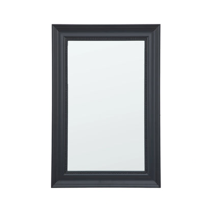 Traditional Rectangular Matt Dark Grey Wall Mirror 90x60x4cm – Click Style