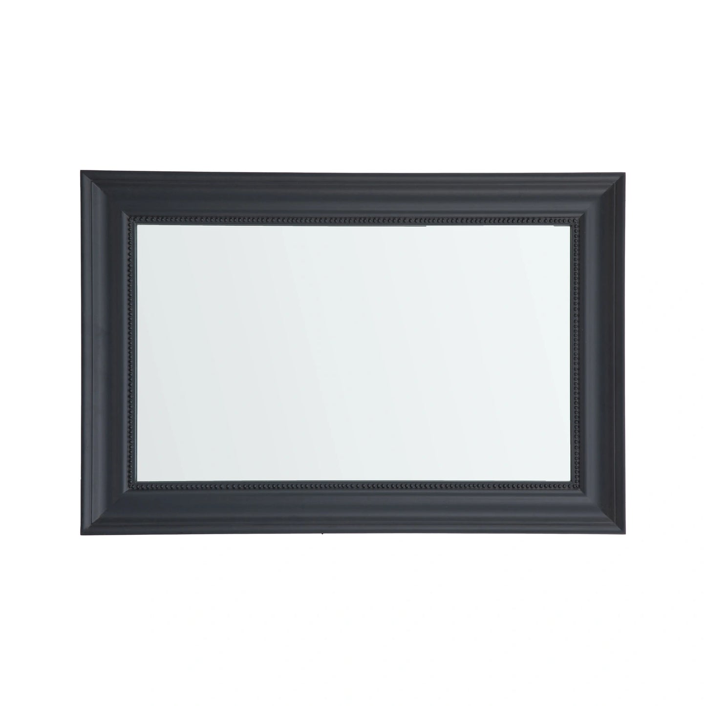 Traditional Rectangular Matt Dark Grey Wall Mirror 90x60x4cm – Click Style