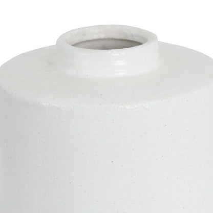 White & Grey Ceramic Cylinder Vase – Click Style