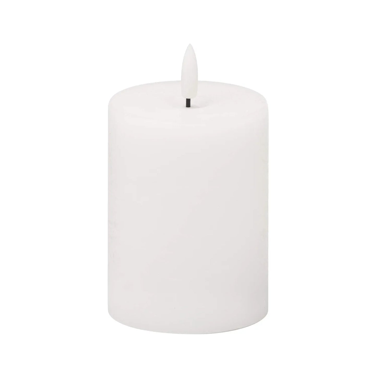 White LED Pillar Candle with Flickering Flame 10x7.5cm – Click Style